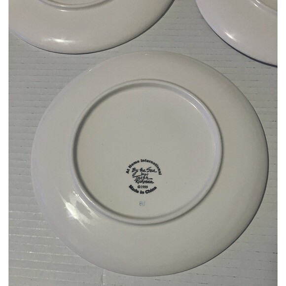 3 Trish Richman At Home International “By The Sea “ 8" Salad Plates vintage - Picture 14 of 14